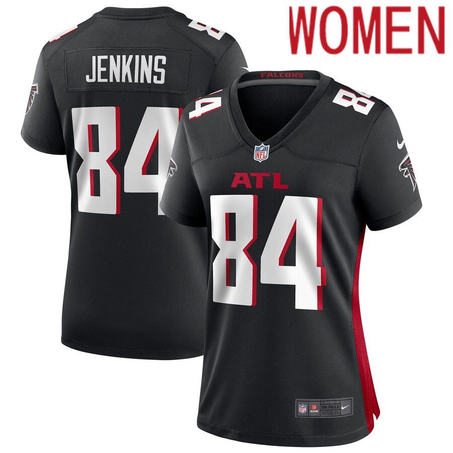 Women Atlanta Falcons 84 Alfred Jenkins Nike Black Game Retired Player NFL Jersey